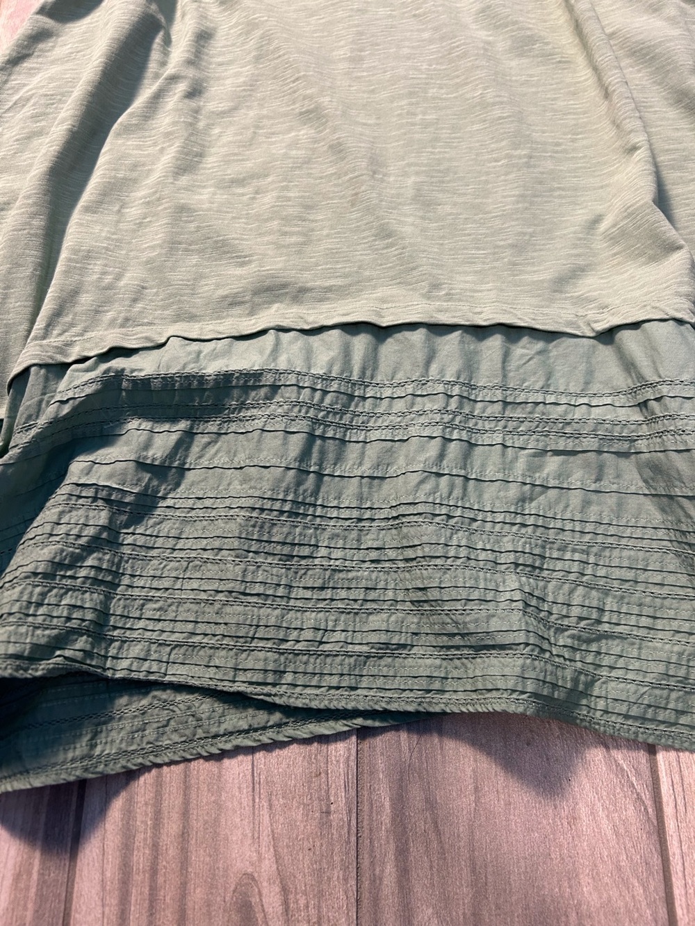 Sleeveless Sage Green Handkerchief Hem Maxi Dress XL Midi Boho - Picture 6 of 9